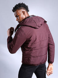 The Indian Garage Co Men Zip-Front Bomber Jacket with Detachable Hood