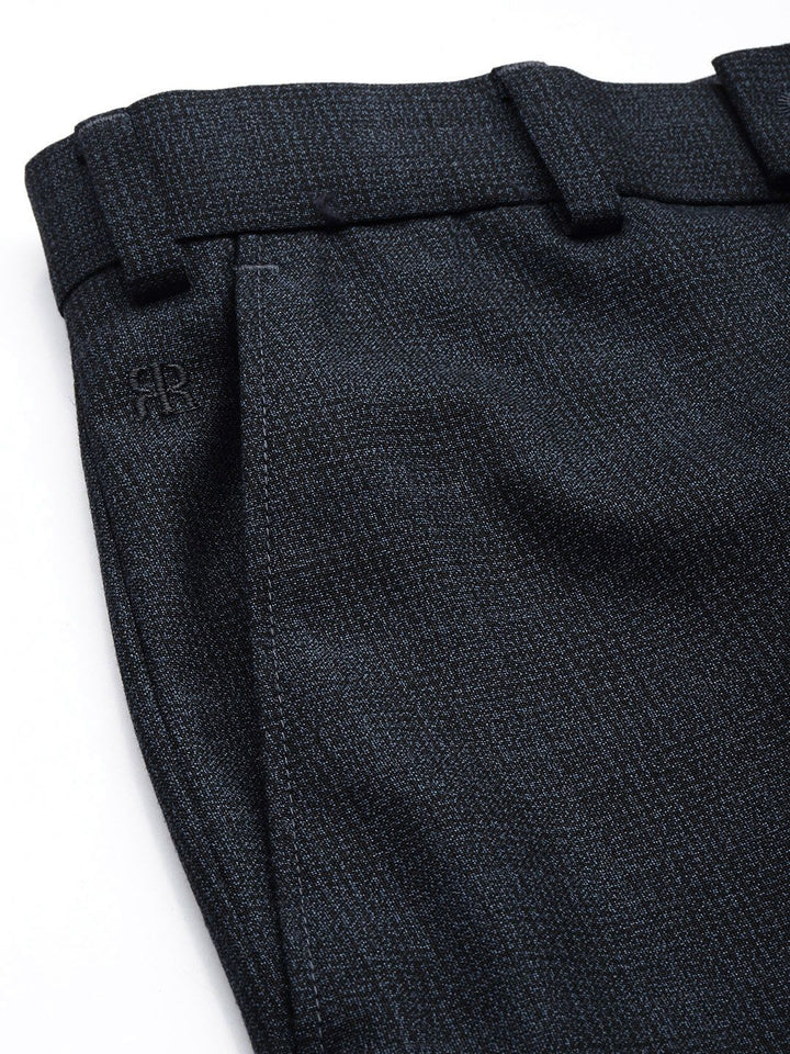 Raymond Men Checked Slim Fit Formal Trousers