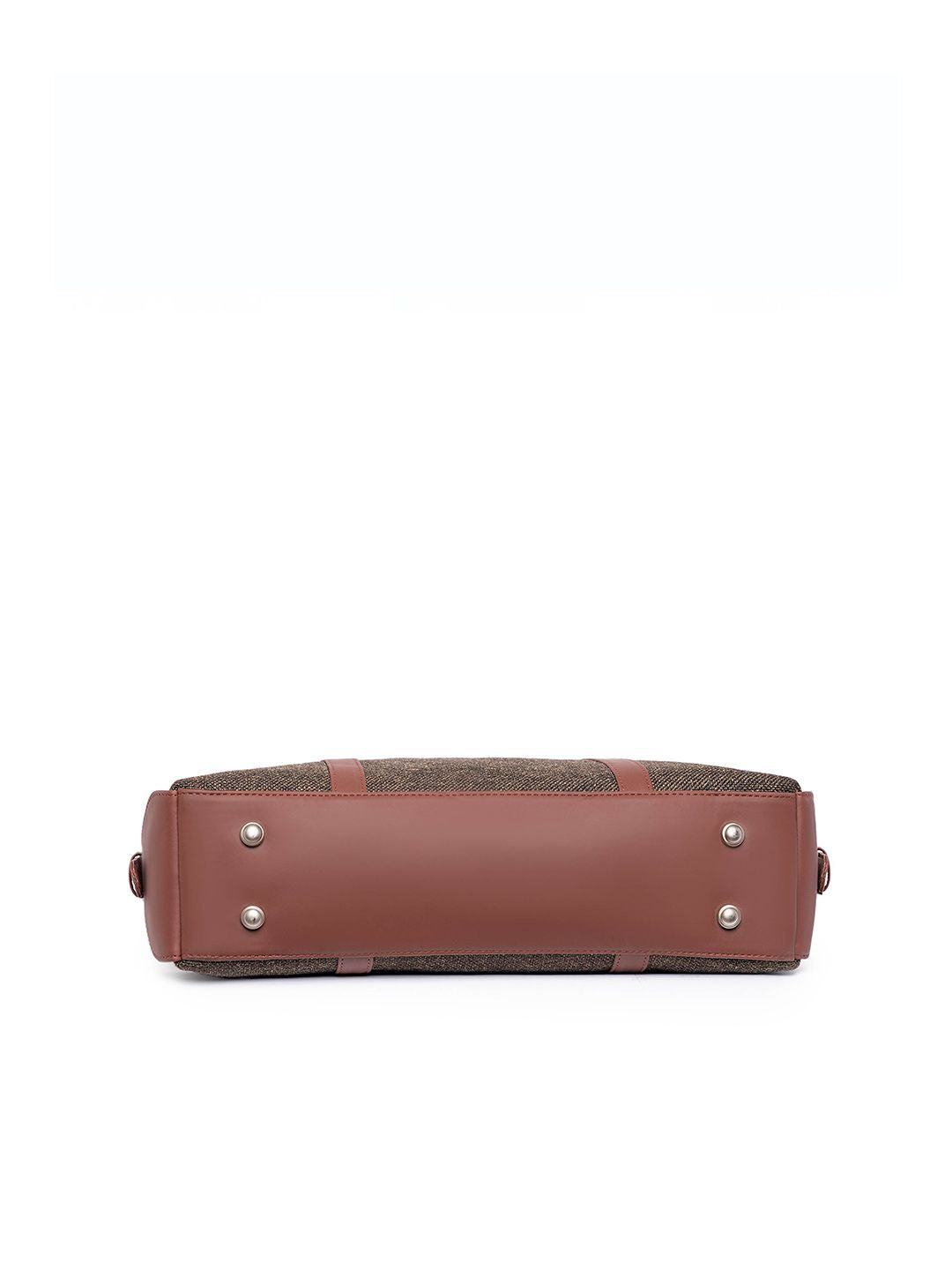 ZOUK Women Brown Structured 16 Inch Laptop Shoulder Bag