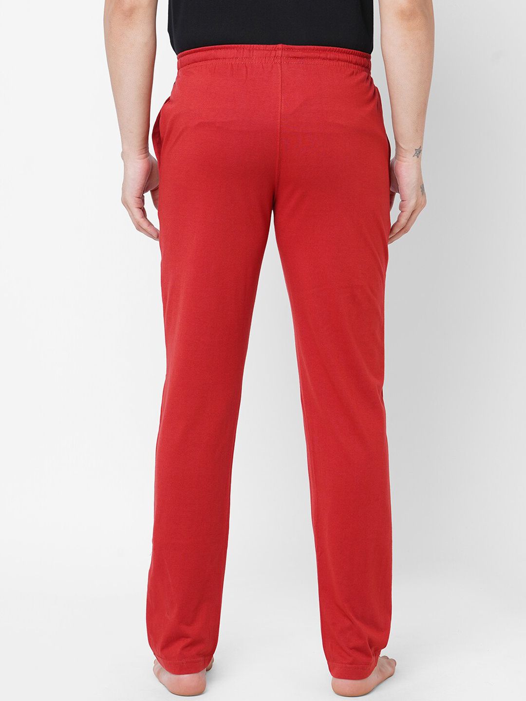 Sweet Dreams Men Orange Coloured Solid Lounge Pants