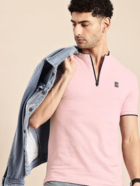 Being Human Mock Collar Pure Cotton T-shirt