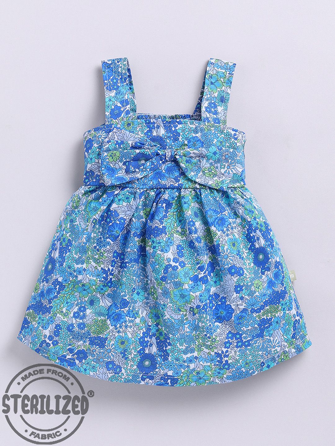 Moms Love Infant Girls Cotton Floral Print Fit & Flare Dress