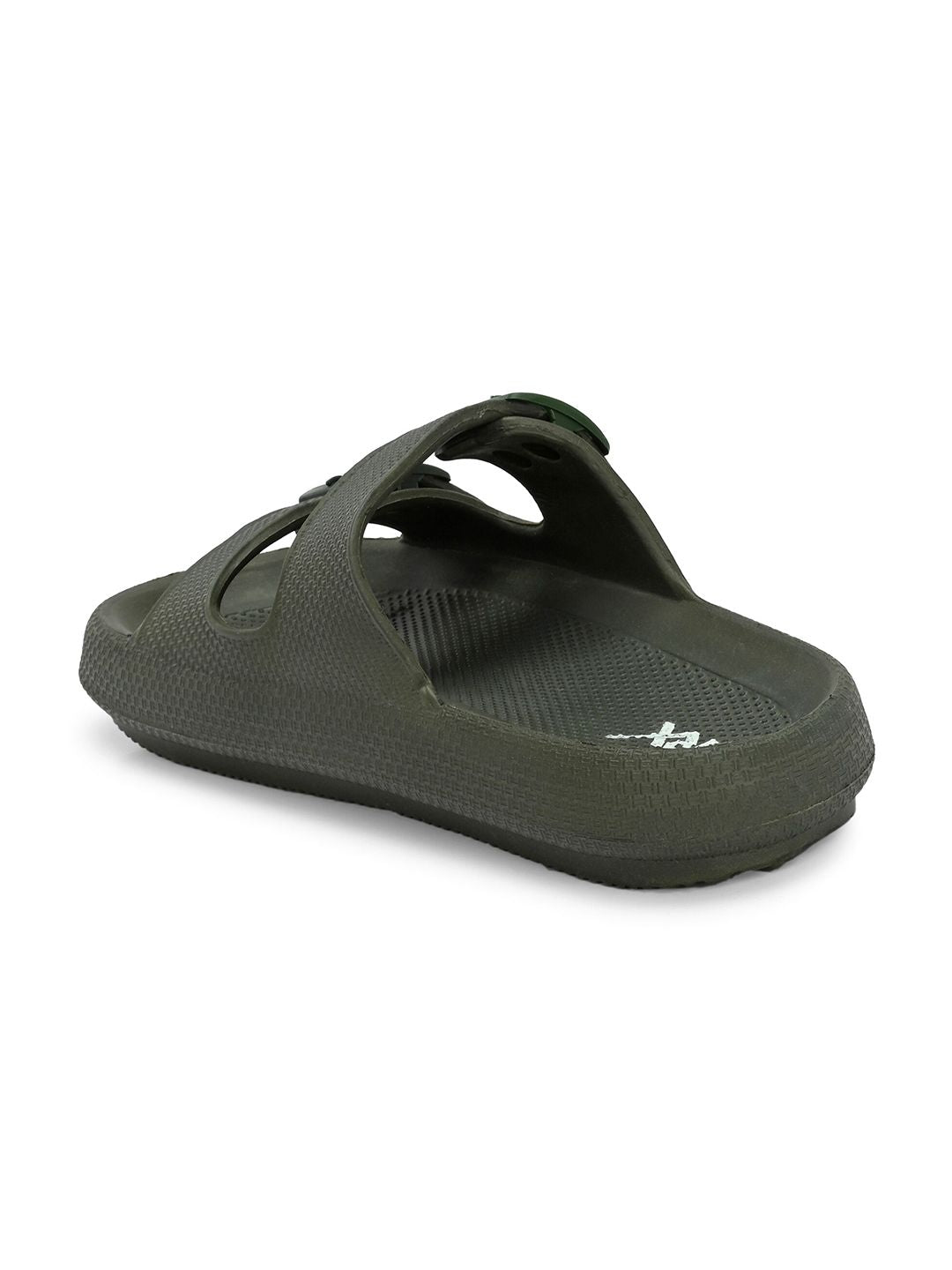 HRX by Hrithik Roshan Men Olive Green Textured Sliders