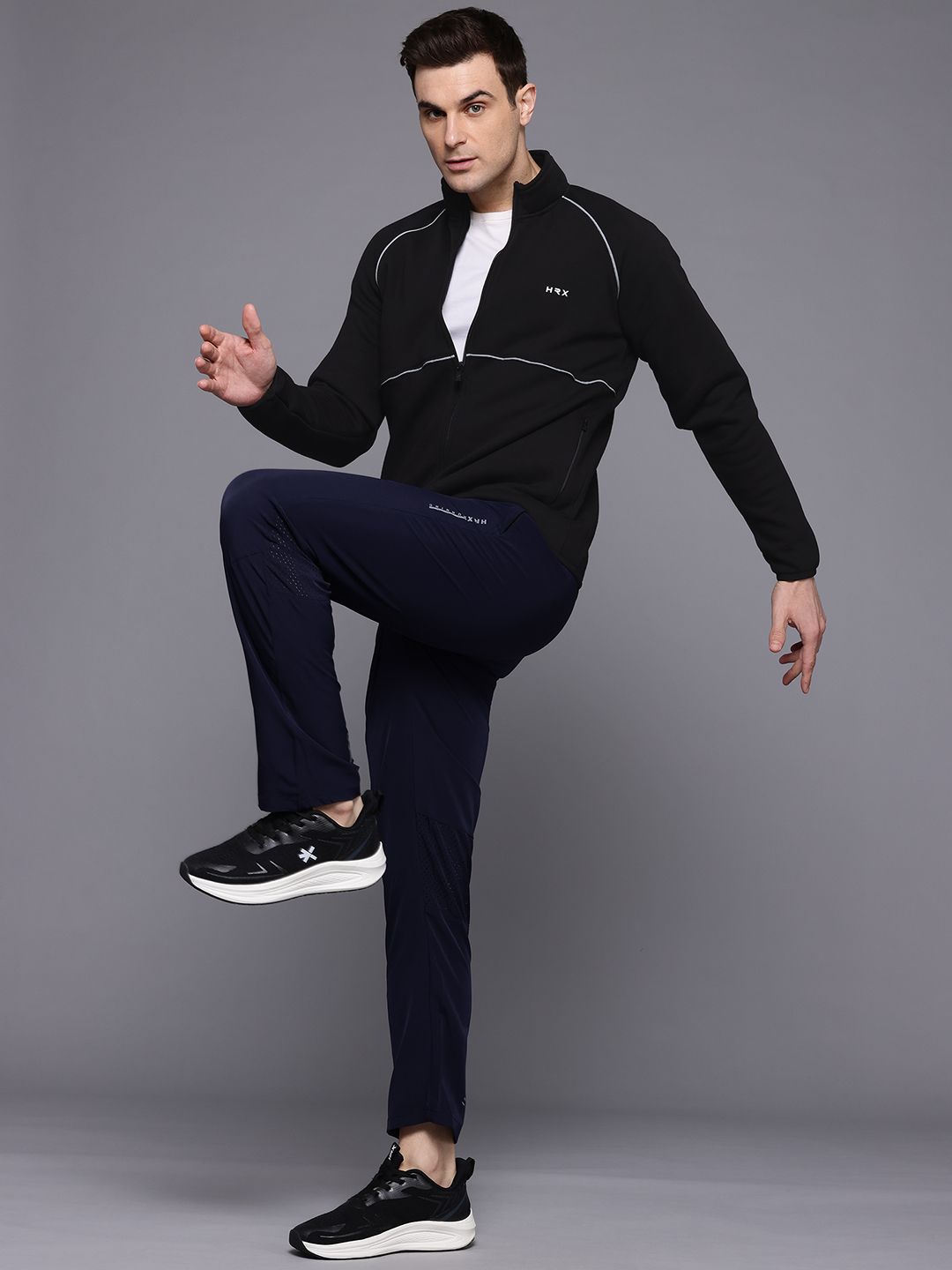 HRX by Hrithik Roshan Mock Collar Raglan Sleeve Training Sweatshirt
