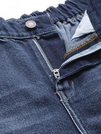 SASSAFRAS Women Blue Pure Cotton Comfort Fit High-Waist Highly Distressed Jeans