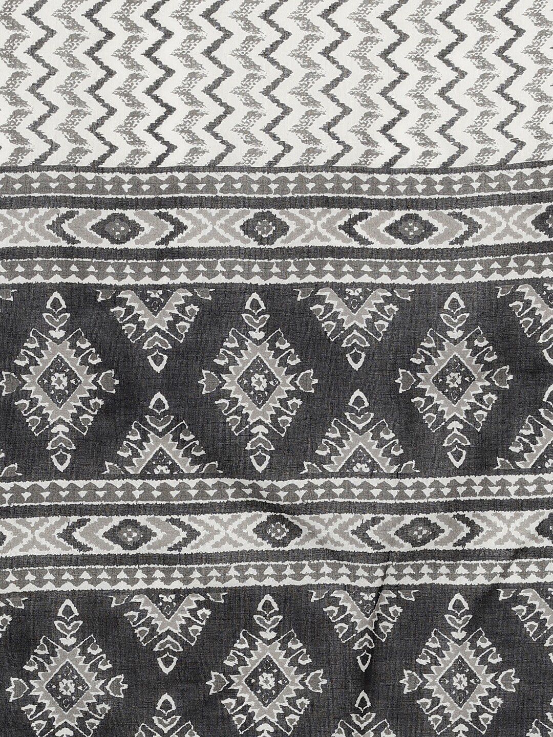 KALINI Ethnic Motifs Printed Mandarin Collar Kurta with Trousers & Dupatta