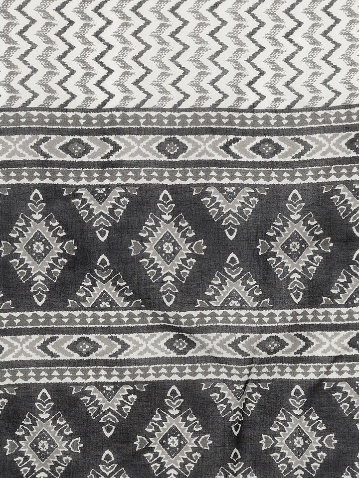 KALINI Ethnic Motifs Printed Mandarin Collar Kurta with Trousers & Dupatta