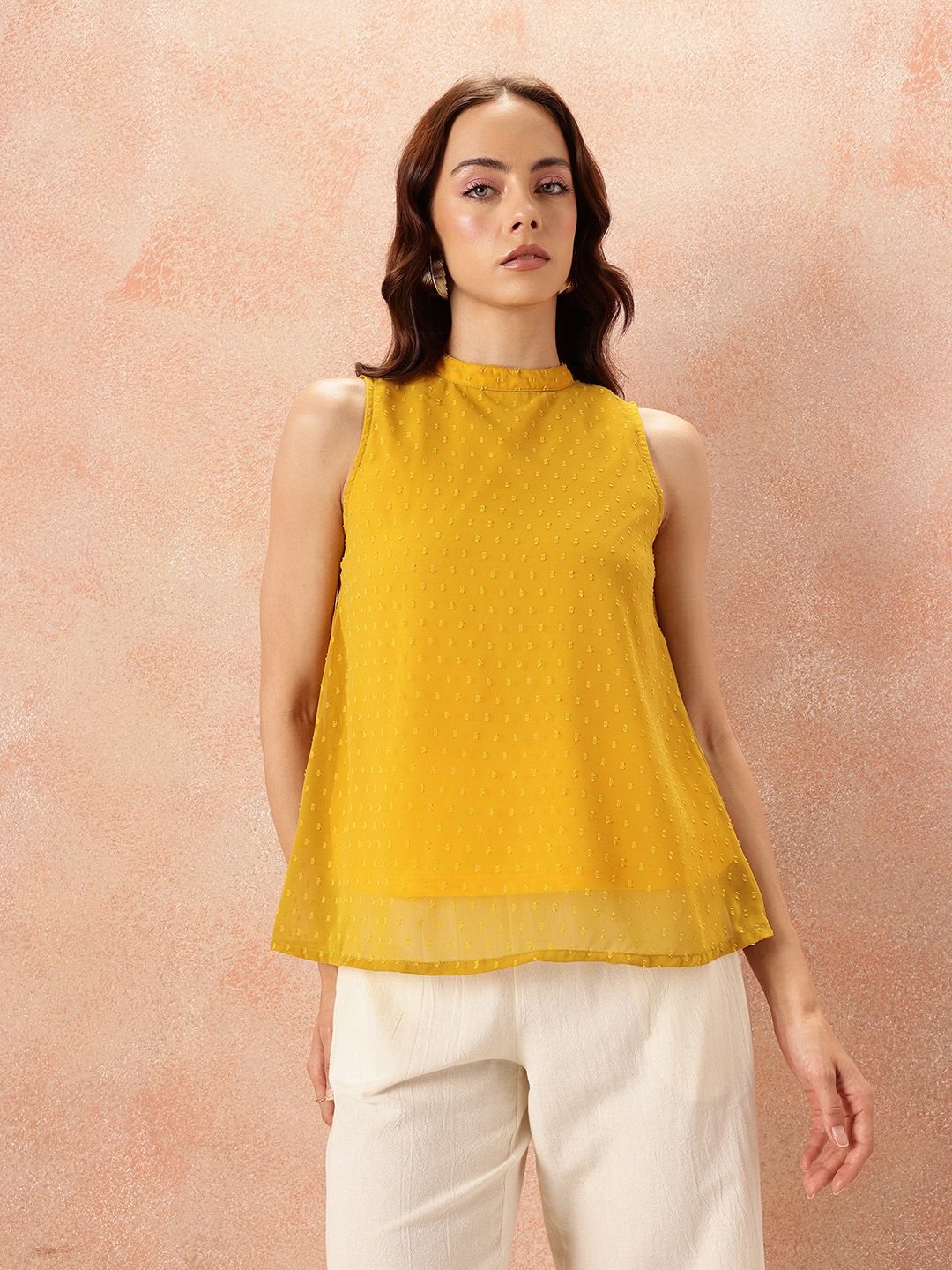 all about you Dobby Textured Sleeveless Top