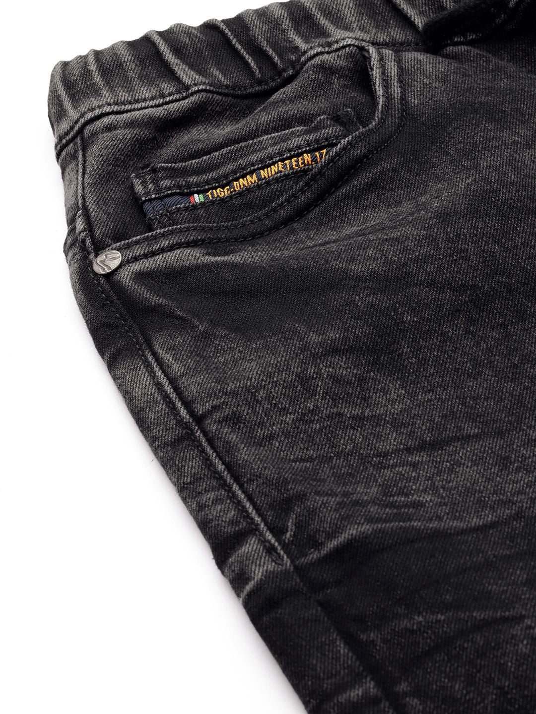 The Indian Garage Co Men Slim Fit Light Fade Stretchable Jeans