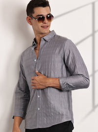 Thomas Scott Men Classic Slim Fit Opaque Casual Shirt