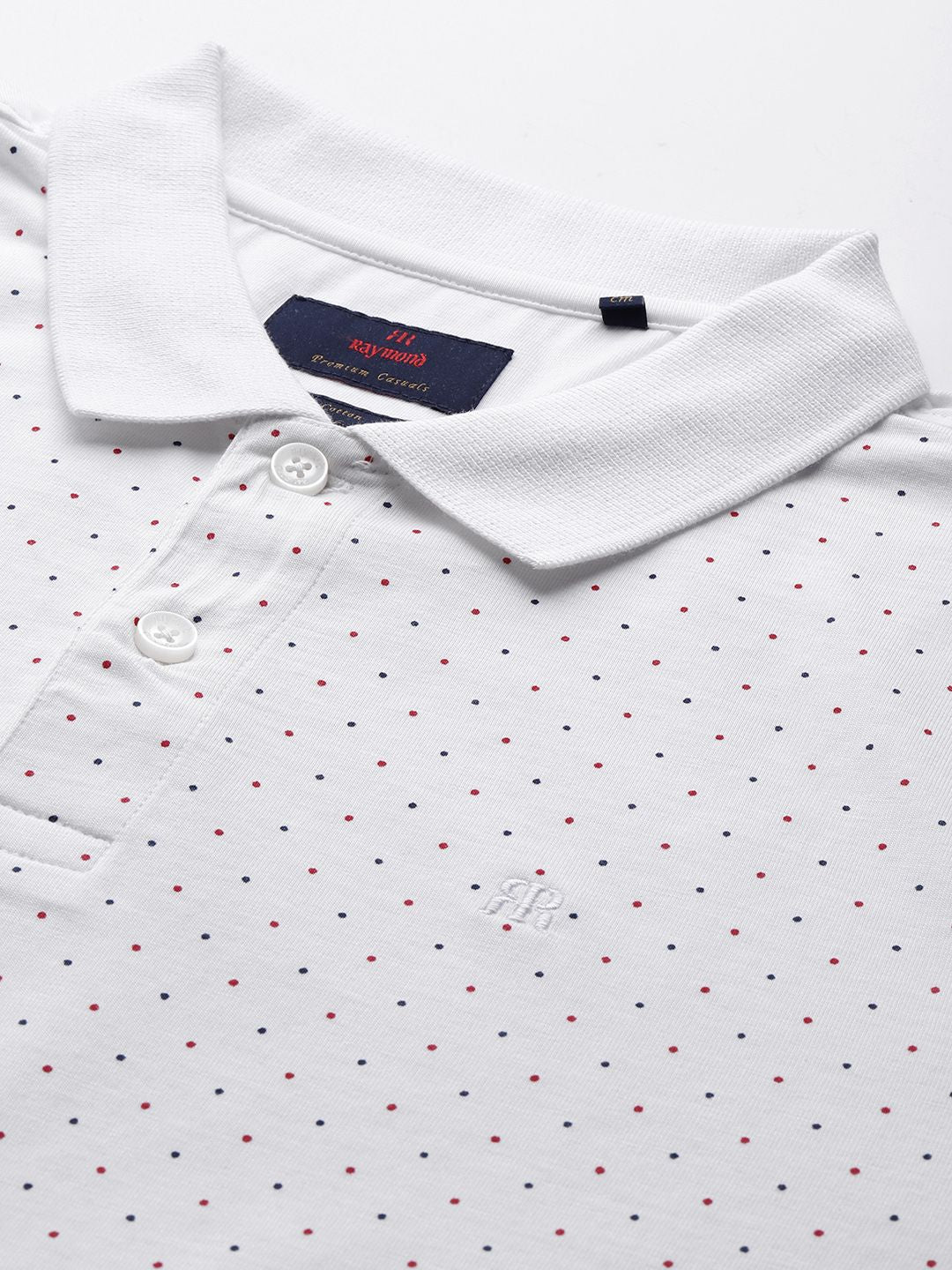 Raymond Slim Modern Fit Printed Polo Collar Pure Cotton T-shirt