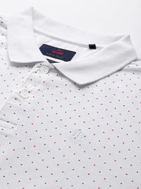 Raymond Slim Modern Fit Printed Polo Collar Pure Cotton T-shirt