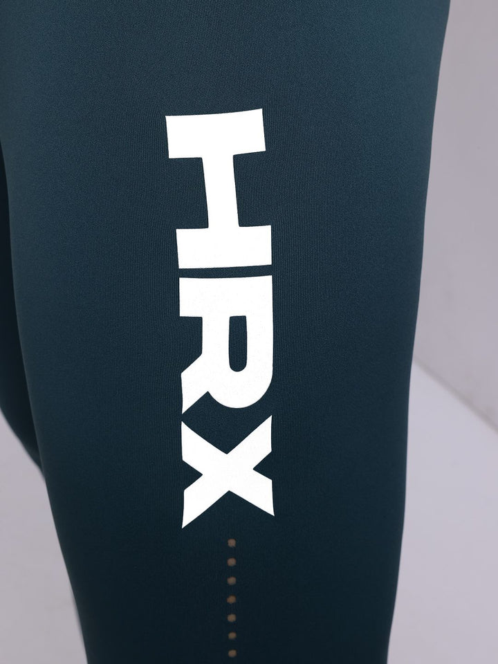 HRX by Hrithik Roshan Women Brand Logo Print Mid-Rise Cropped Running Tights