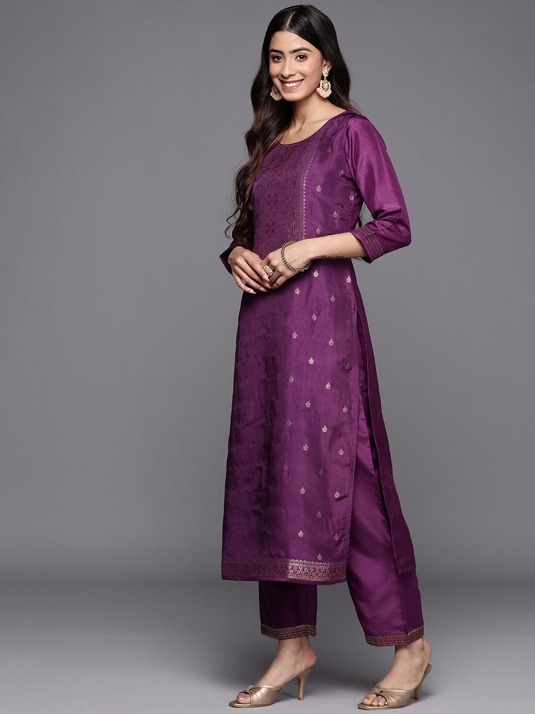 Kurta Bunga Libas dengan Seluar & Dengan Dupatta