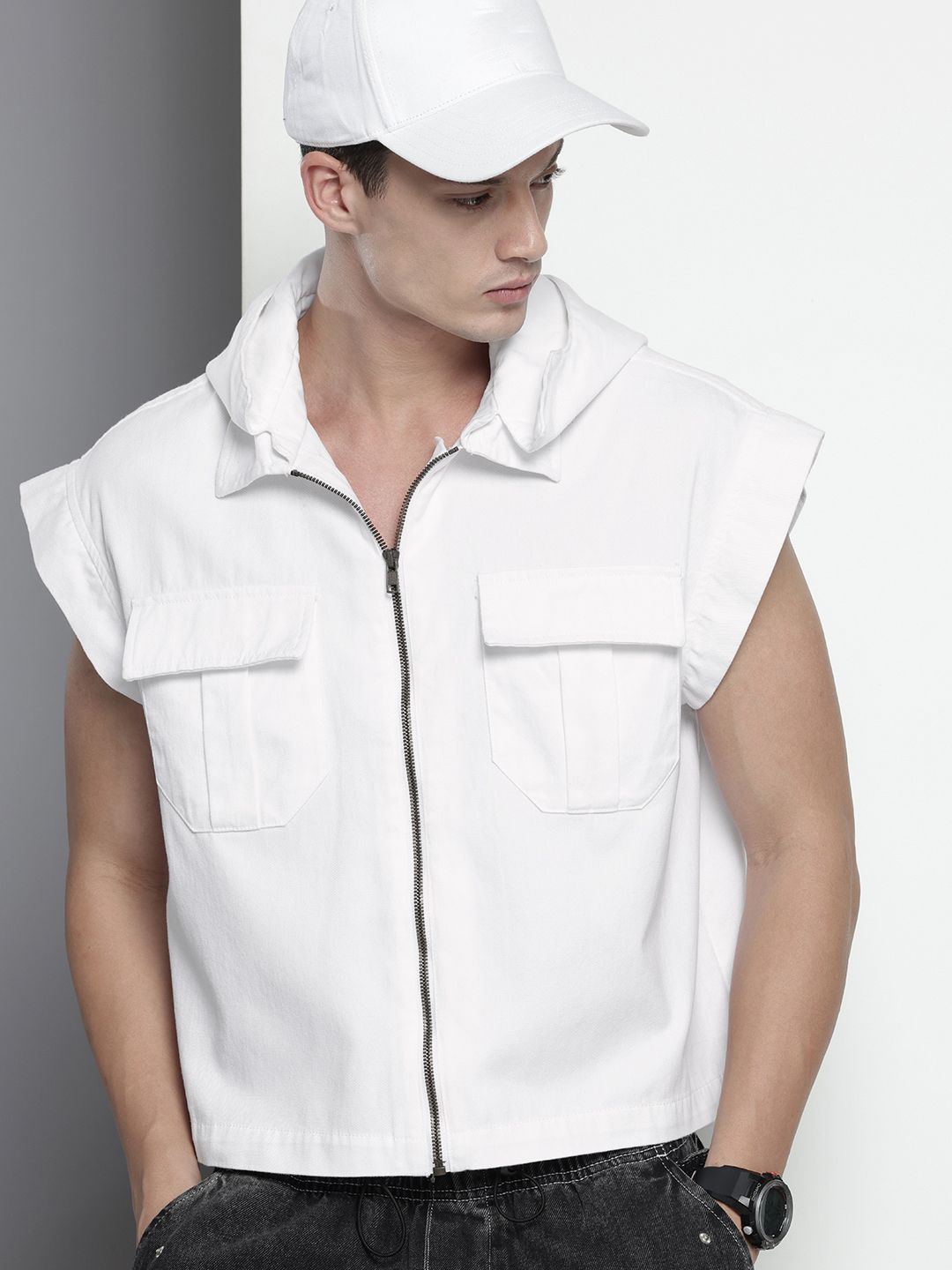 The Indian Garage Co Hooded Pure Cotton Casual Shirt