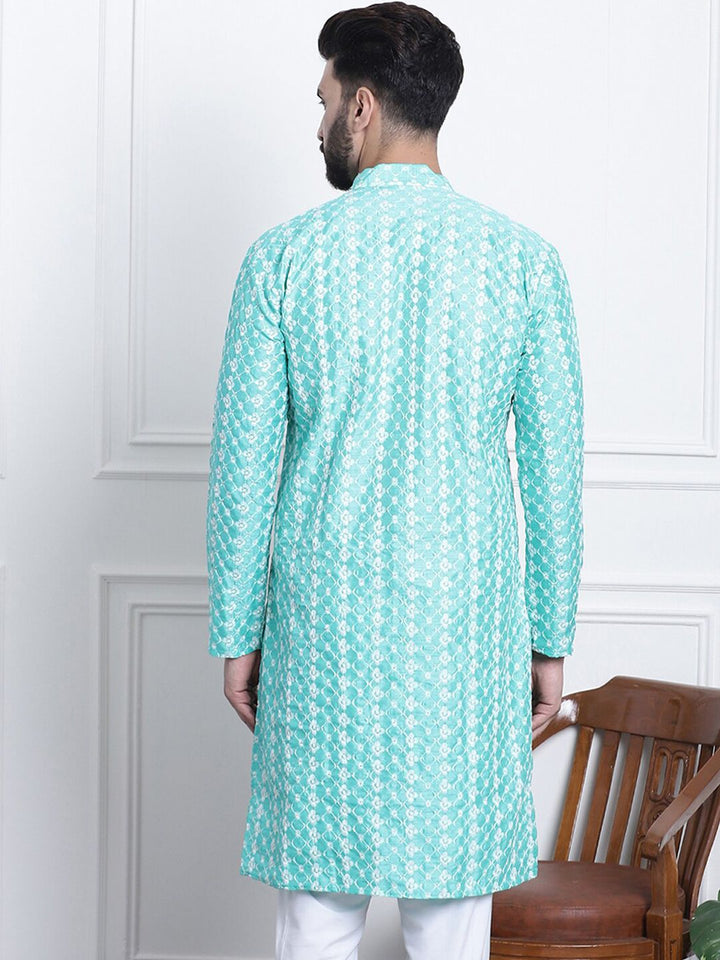 SOJANYA Kurta Kolar Mandarin Sulam Bunga