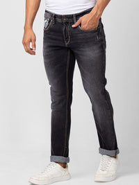 SPYKAR Men Slim Fit Low-Rise Low Distress Heavy Fade Jeans