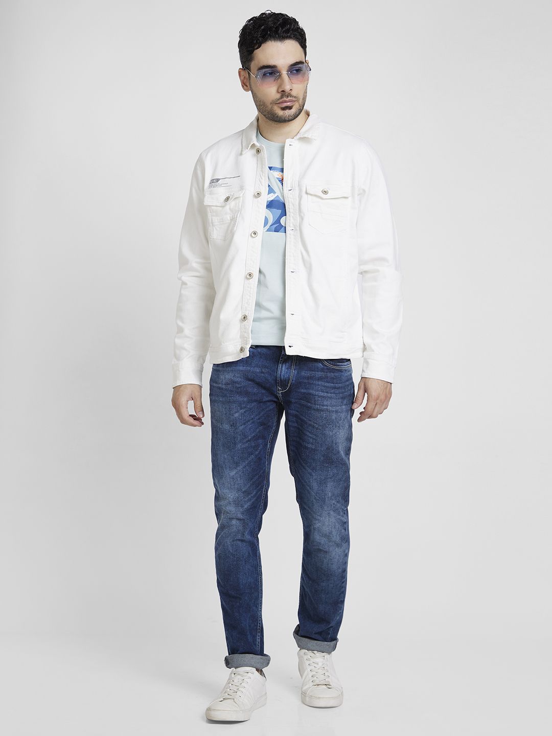 SPYKAR Spread Collar Denim Jacket