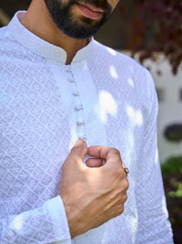See Designs Ethnic Motifs Embroidered Chikankari Pure Cotton Kurta With Salwar