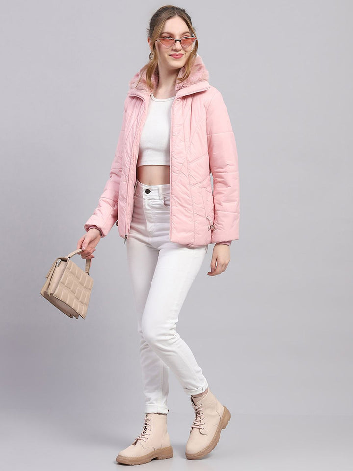 Monte Carlo Fur Detail Stand Collar Padded Jacket