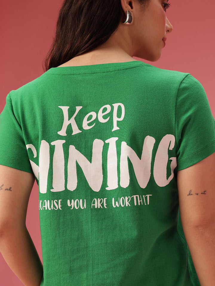DressBerry Typography Printed T-shirt