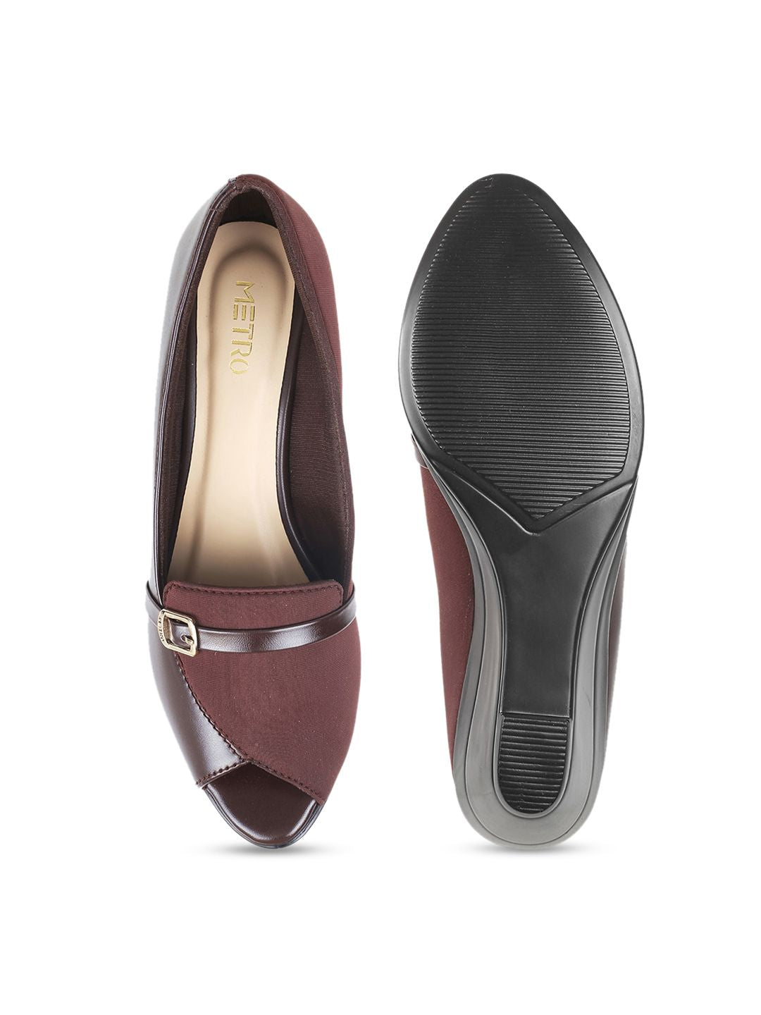 Metro Peep Toes Wedge Heels Pumps