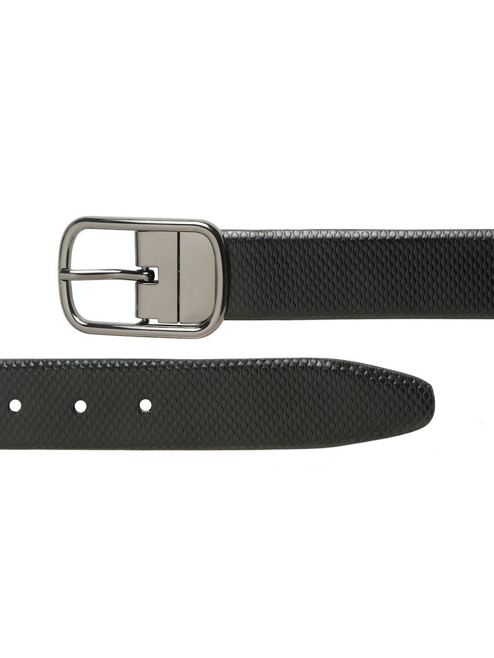 Teakwood Leathers Men Textured Leather Reversible Formal Belt