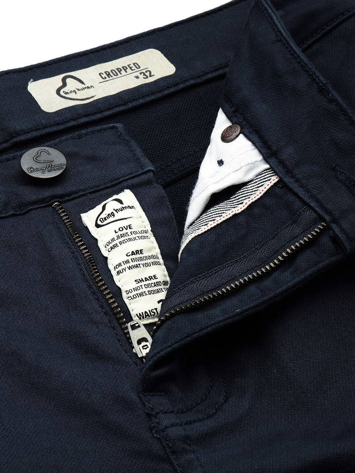 Being Human Men Skinny Fit Mid-Rise Stretchable Cropped Jeans