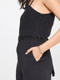 AND Women One Shoulder Embellished Basic Jumpsuit