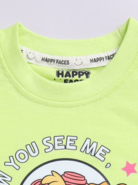Happy Faces Girls Paw Patrol Print Pure Cotton T-shirt with Trousers