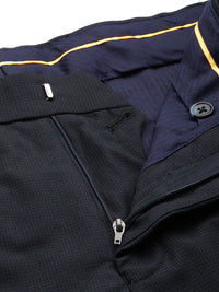 Raymond Men Slim Fit Self Checked Formal Trousers