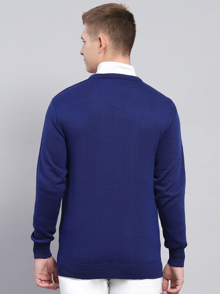 Monte Carlo Men V-Neck Woollen Pullover Sweater