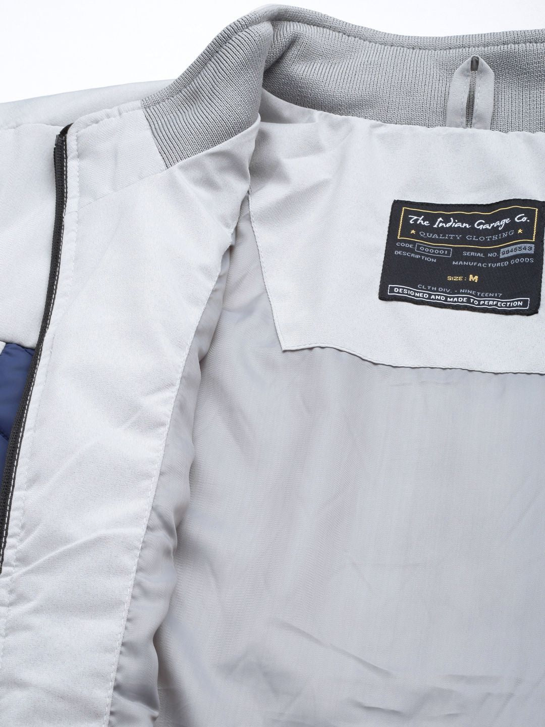 The Indian Garage Co Men Colourblock Zip-Front Bomber Jacket