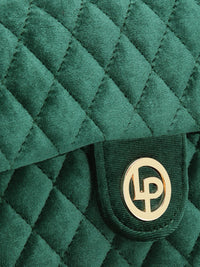 Lino Perros Women Checked Structured Sling Bag with Quilted DEtail