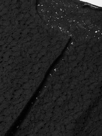 Style Quotient Women Black Self Design Open Front Crop Shrug