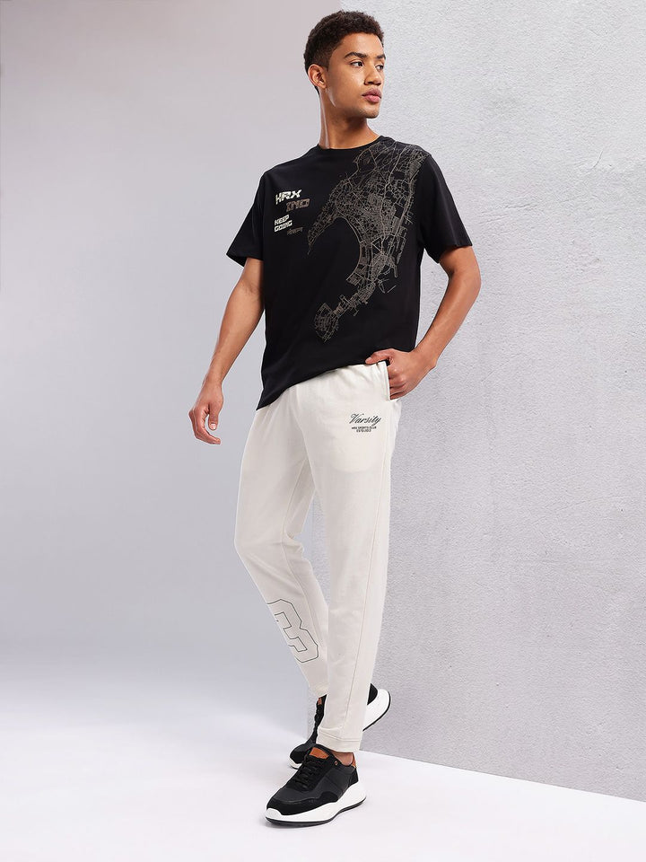 HRX by Hrithik Roshan Men Typography Print Mid-Rise Lifestyle Track Pants