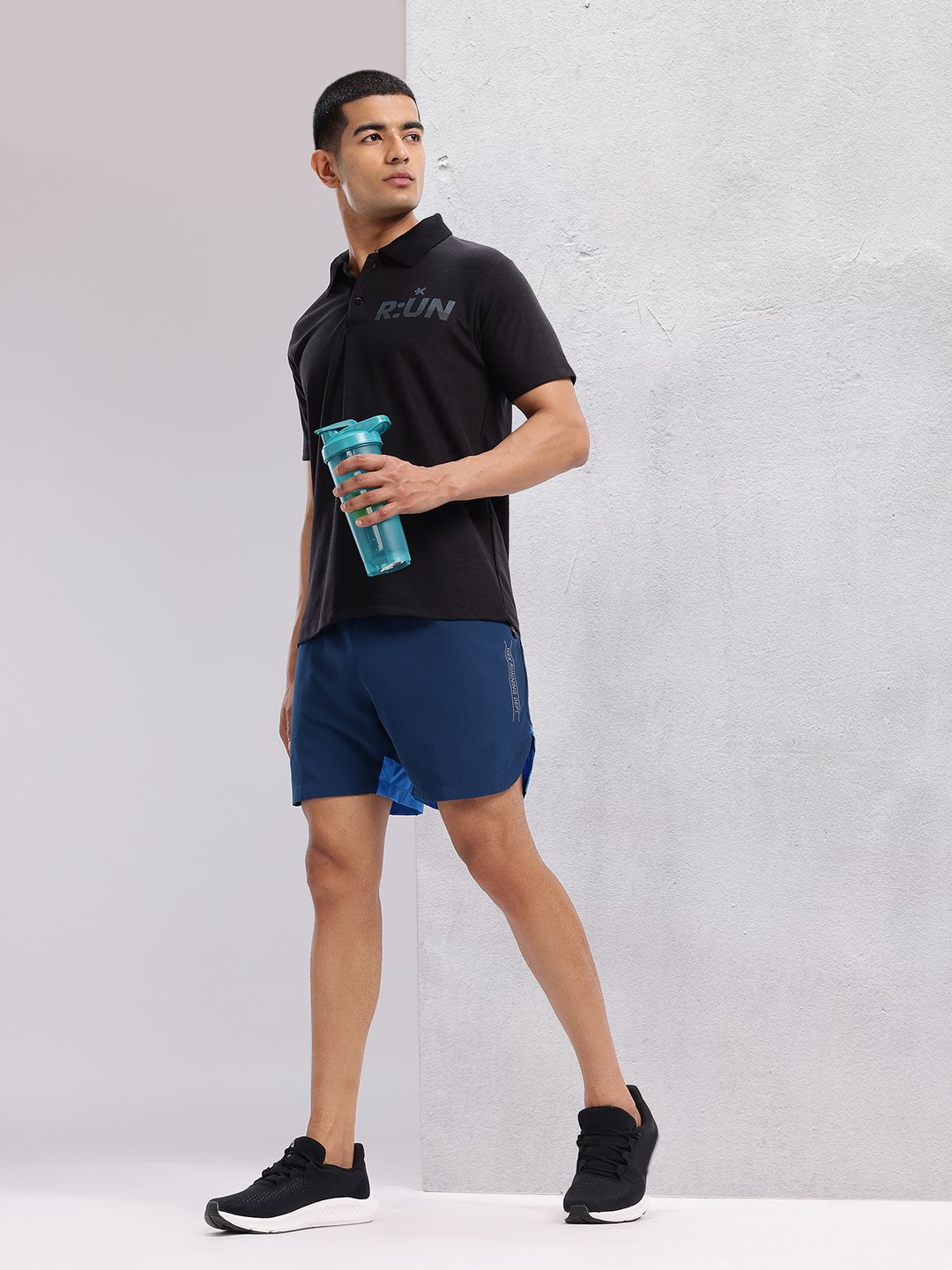 HRX by Hrithik Roshan Typography Printed Polo Collar Running T-shirt