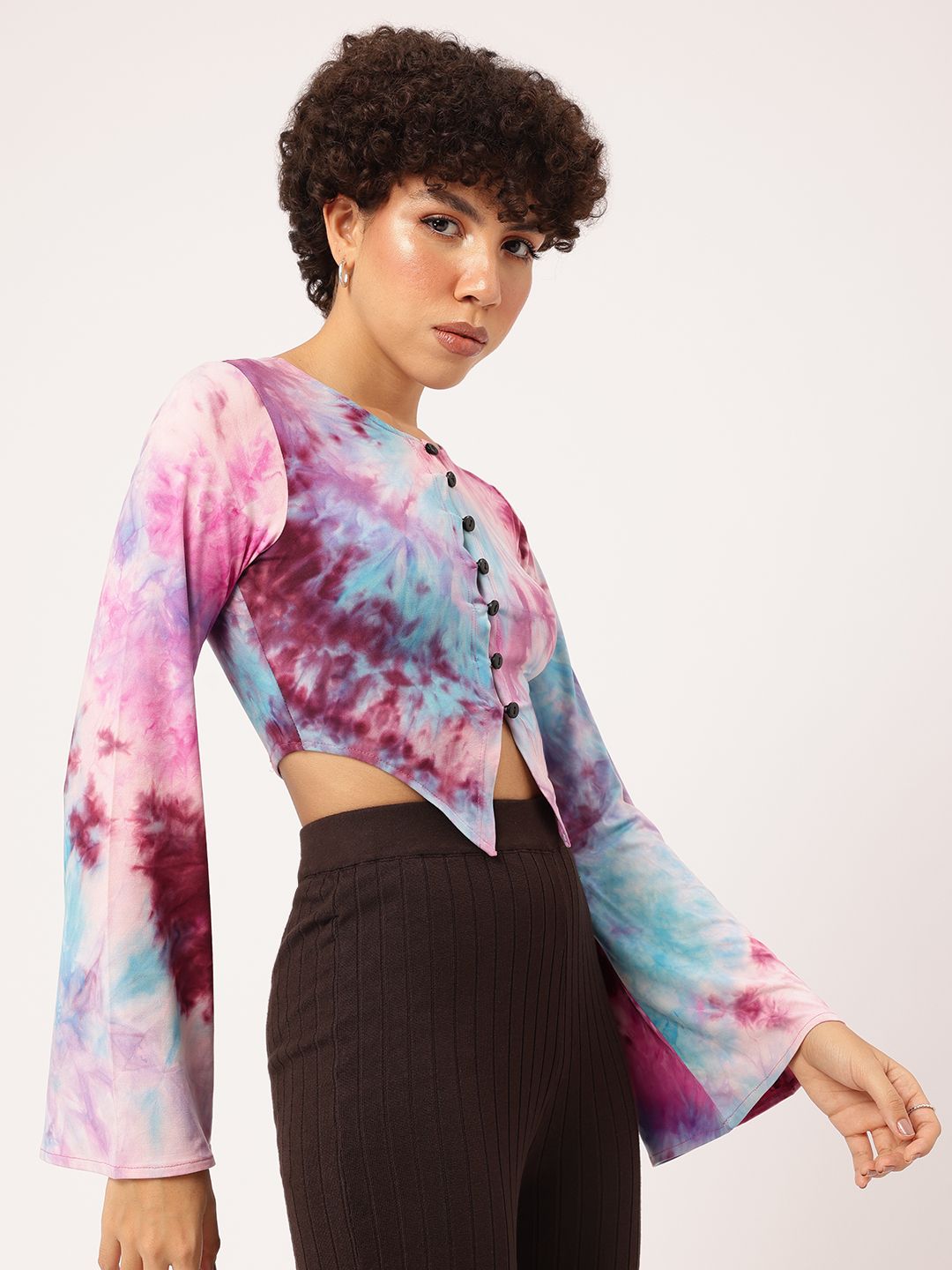 DressBerry Tie-Dye Treasure Buttoned Top