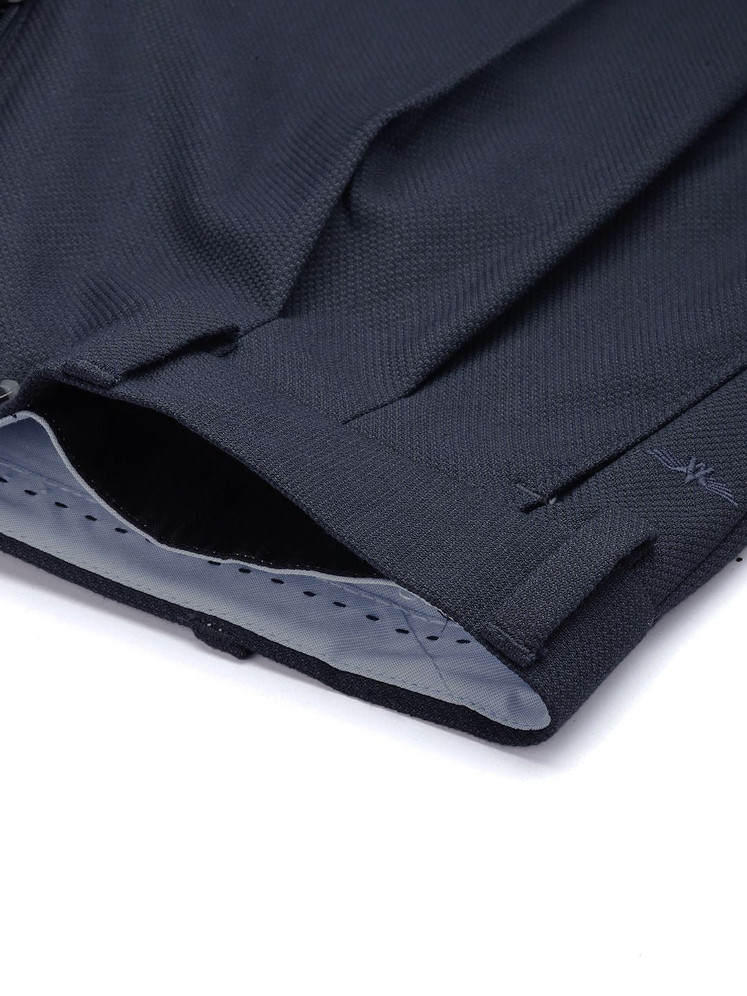 Park Avenue Men Textured Pleated Trousers