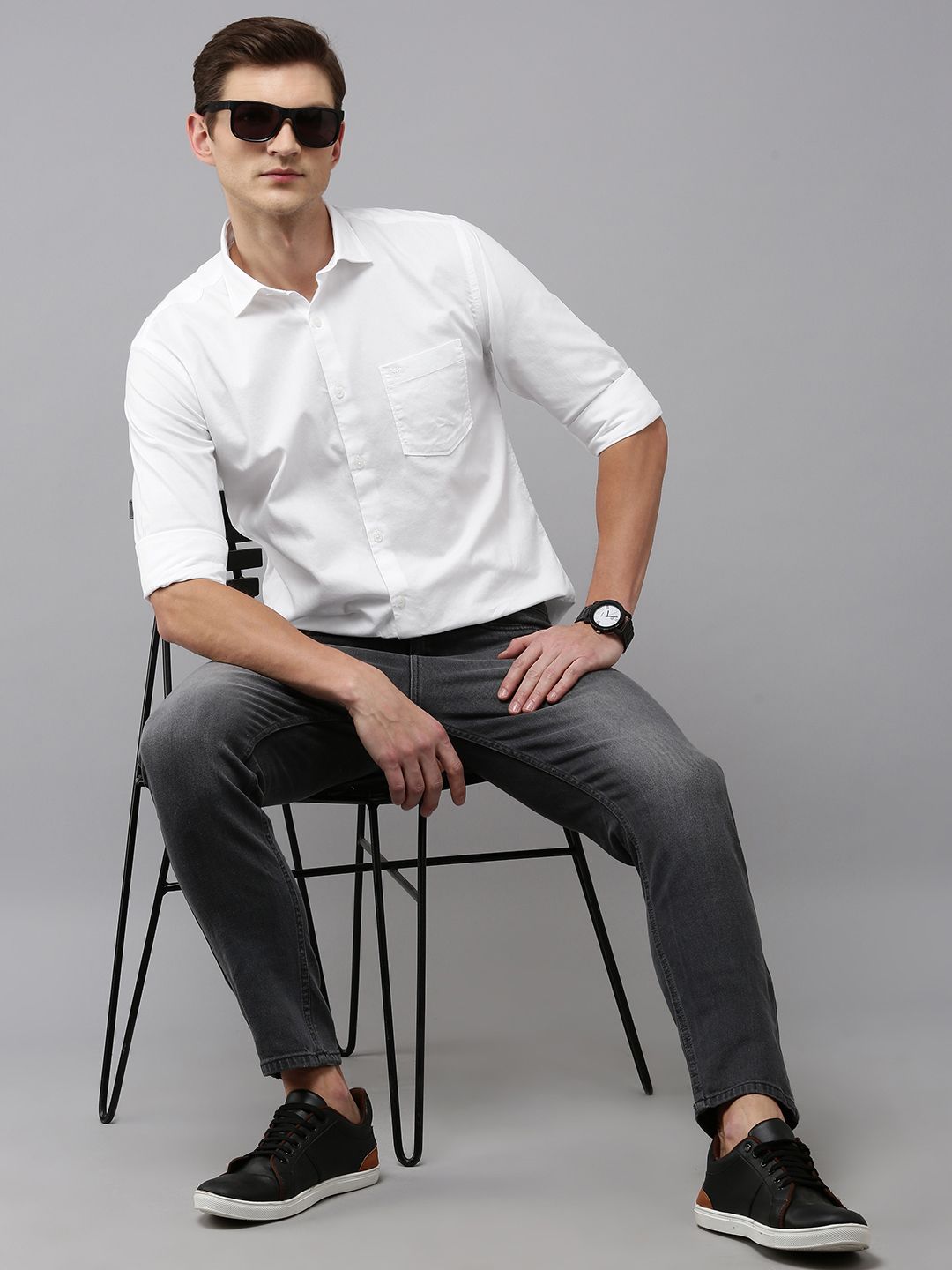 Park Avenue Slim Fit Opaque Pure Cotton Casual Shirt