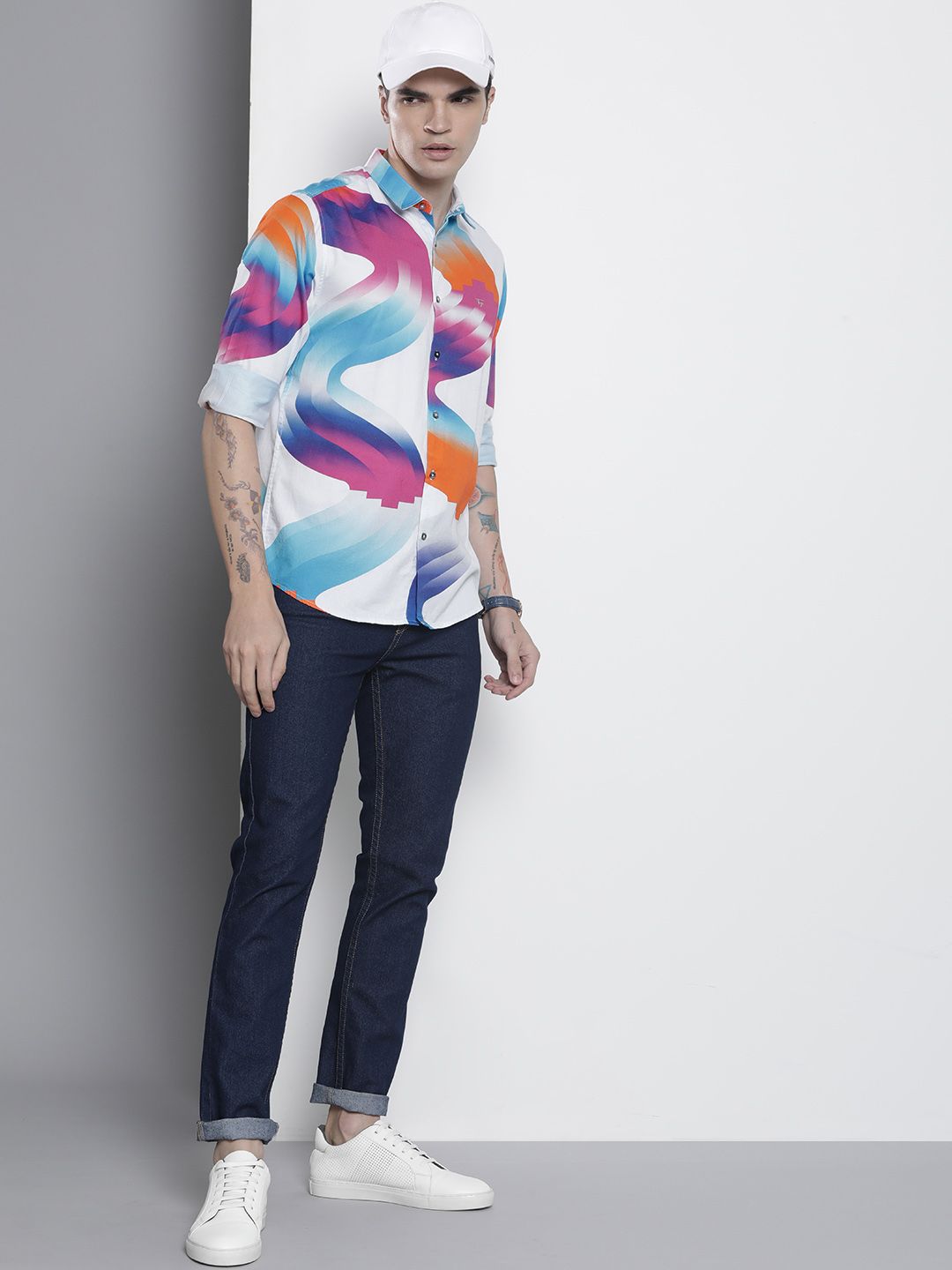 The Indian Garage Co Men Slim Fit Opaque Printed Casual Shirt