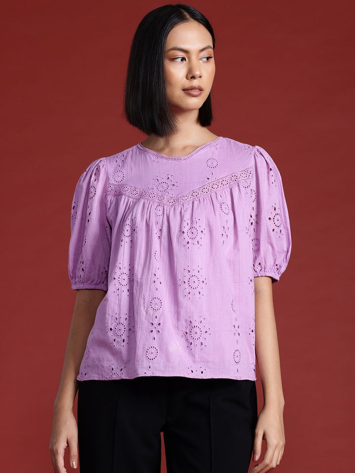 all about you Puff Sleeve Cotton Top