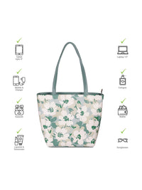 Mochi Women Floral Printed Oversized Structured Tote Bag