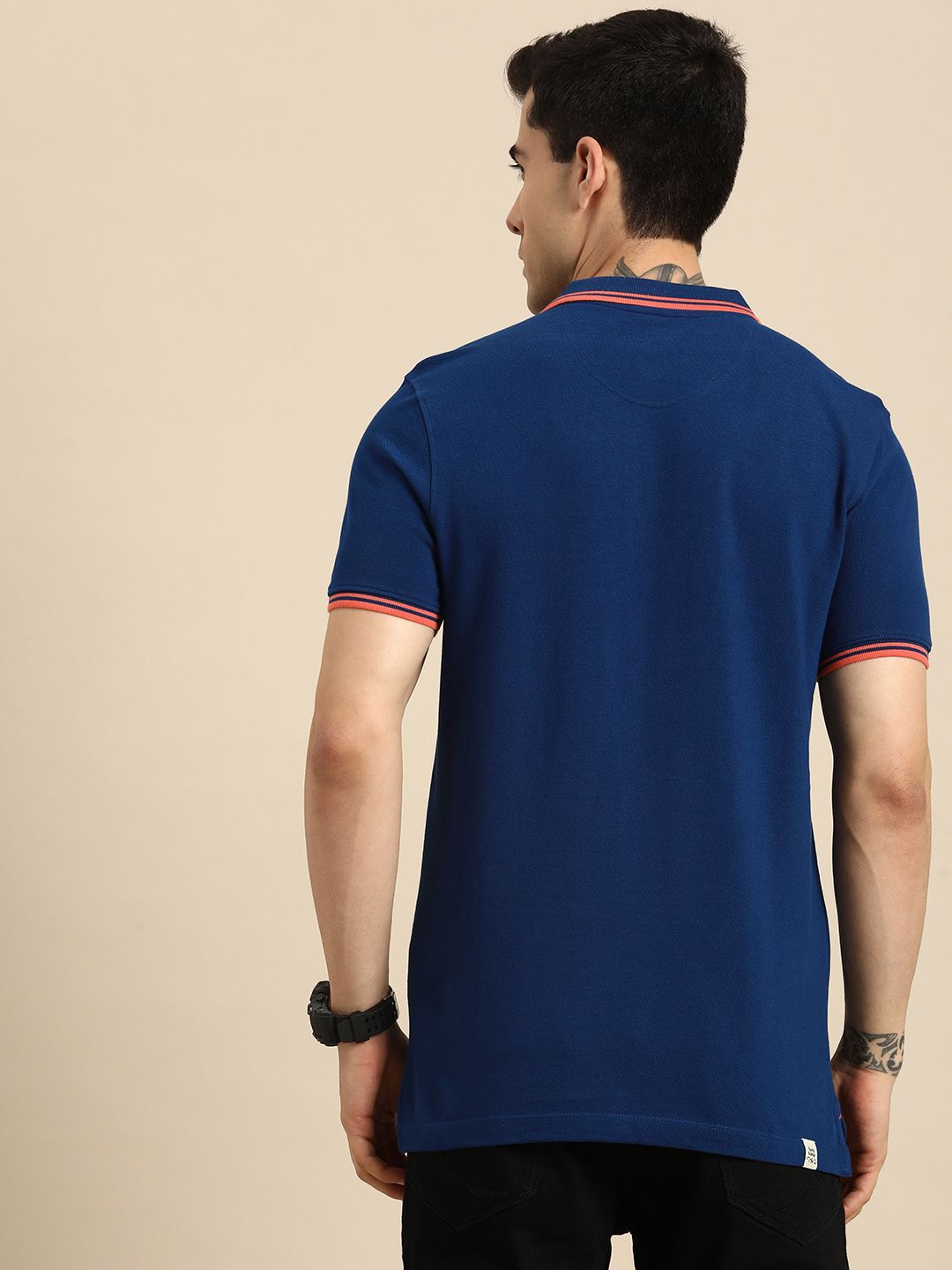 Being Human Men Polo Collar Pure Cotton T-shirt