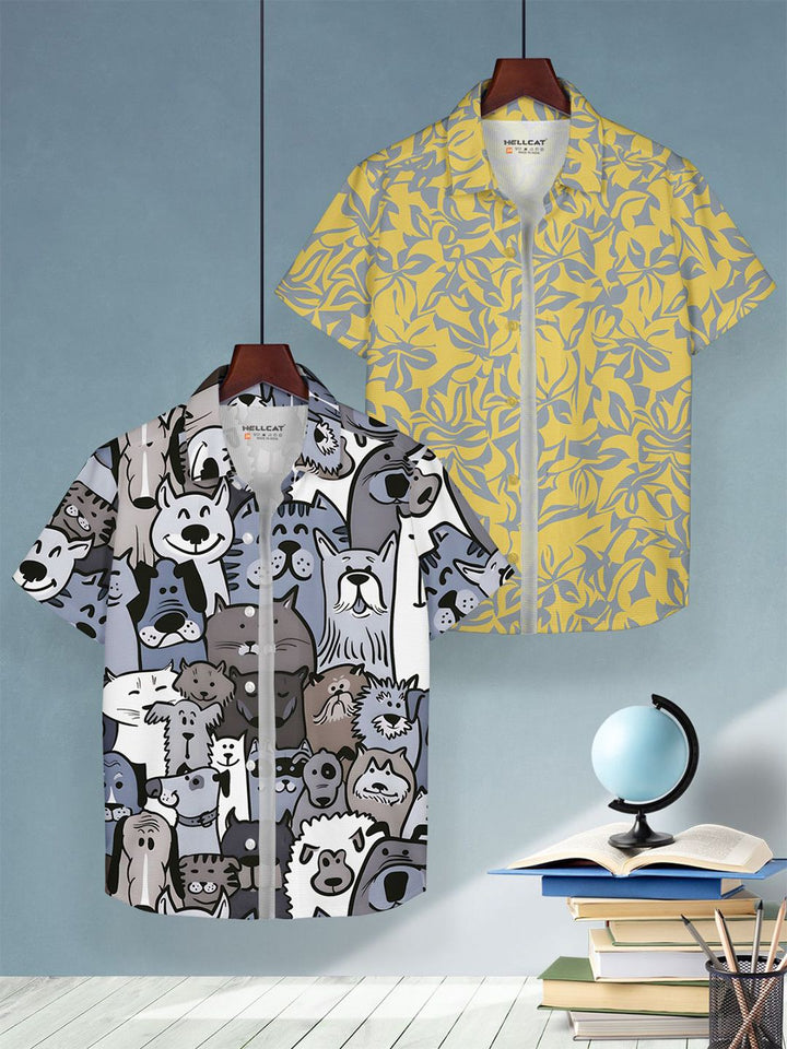 HELLCAT Boys Floral Opaque Printed Casual Shirt
