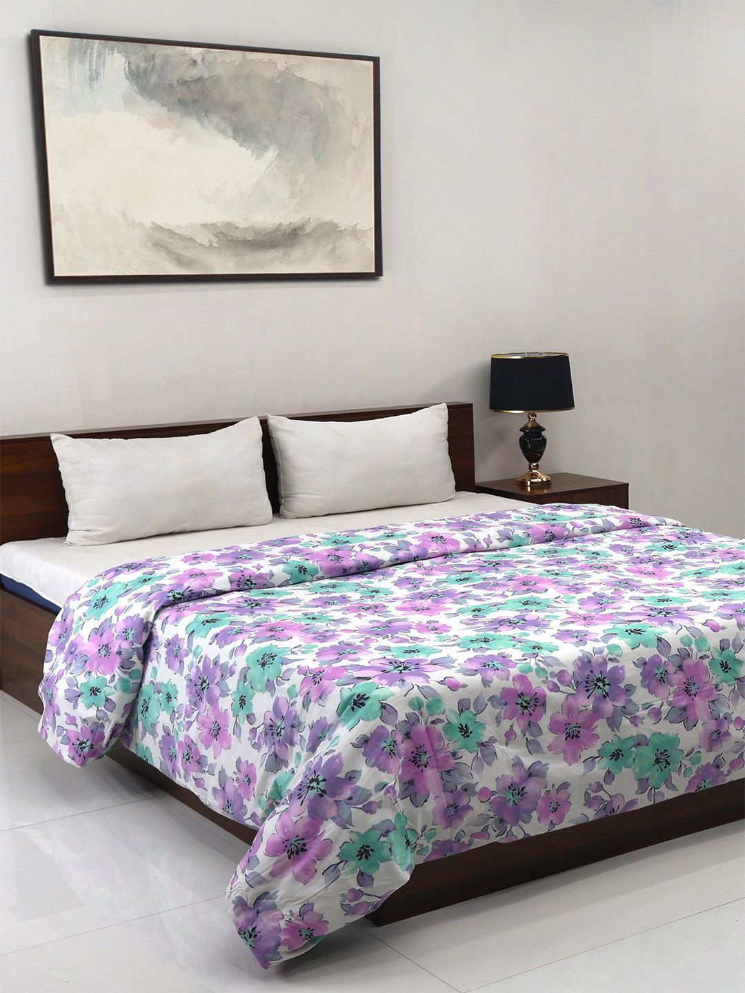 Bombay Dyeing Allure 144 TC 100% Cotton Pink Double King Duvet Cover