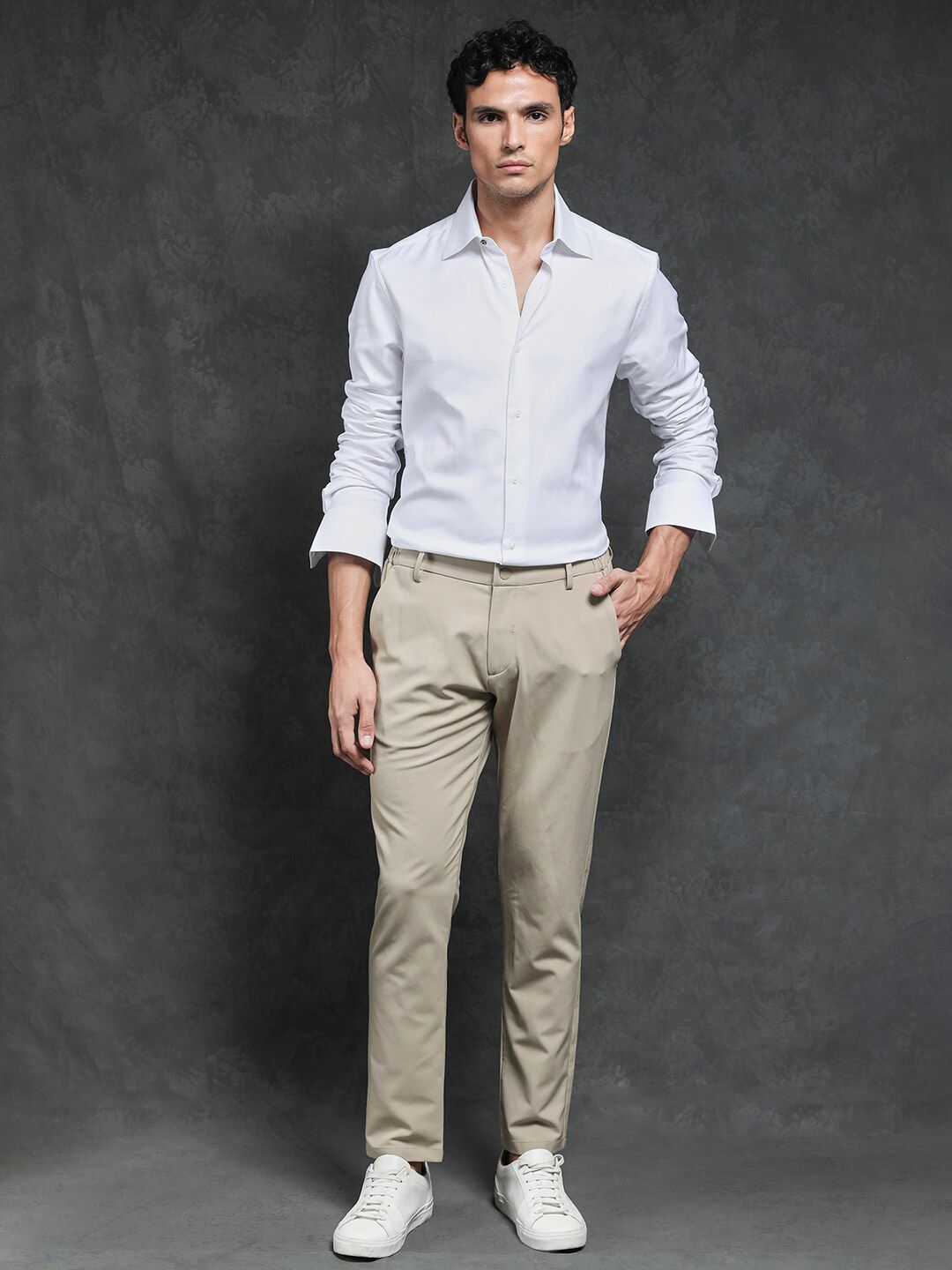 RARE RABBIT Men Ruther Slim Fit Cotton Shirt