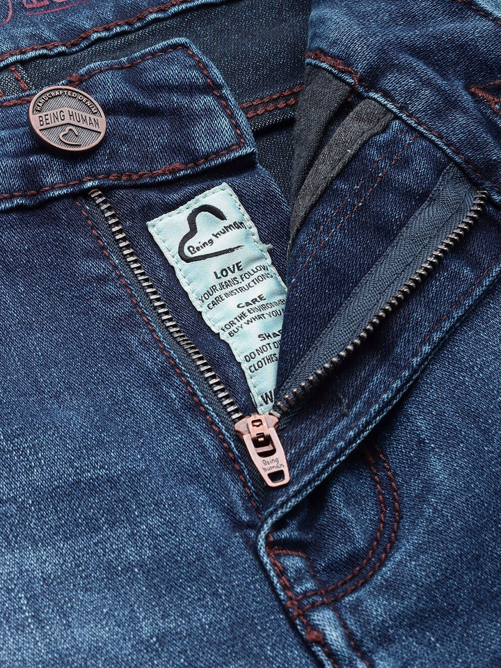 Being Human Men Heavy Fade Stretchable Jeans