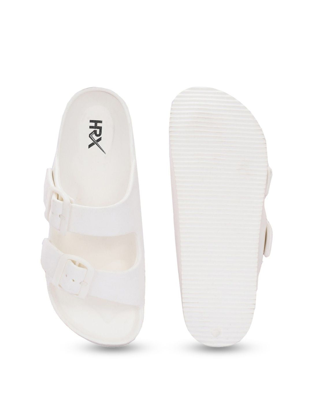 HRX by Hrithik Roshan Women Off White Rubber Sliders