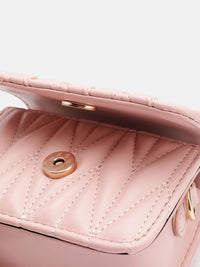 DressBerry Structured Quilted Satchel Bag